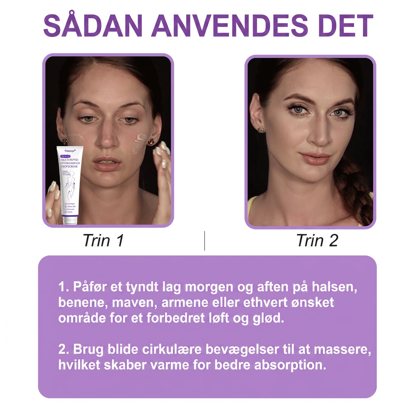 💎 Vitalisys ® PDRN Multi-Peptid Massage Kropsrullecreme - Anti-aldring, fugtgivende, hudstramning og løft, genopretter hudens tilstand, jævner hudtonen, behandling af akne og mørke pletter, fjerner vorter samt lindrer mod rødme og psoriasis.
